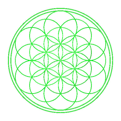 Sich drehende Blume des Lebens als GIF Bild Animation Zirkelblume Kreisblume Kreismuster Zirkelmuster Lebensblume Blume des Lebens Ringmuster