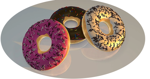 Donuts Süßgepäck als Torus