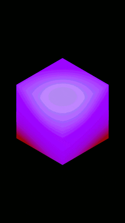 Bild von einer Blume des Lebens aus der ein Hexaeder (Würfel) entsteht, der in 108 grüne und 108 blaue kleine Würfel besteht.